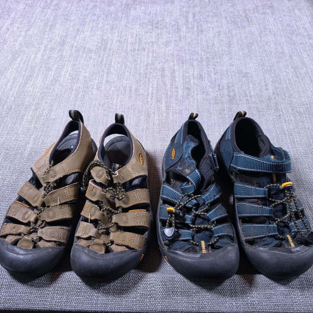 2 Pack Keen Newport H2 Kids 2 Blue Beige Waterproof Sport Sandals